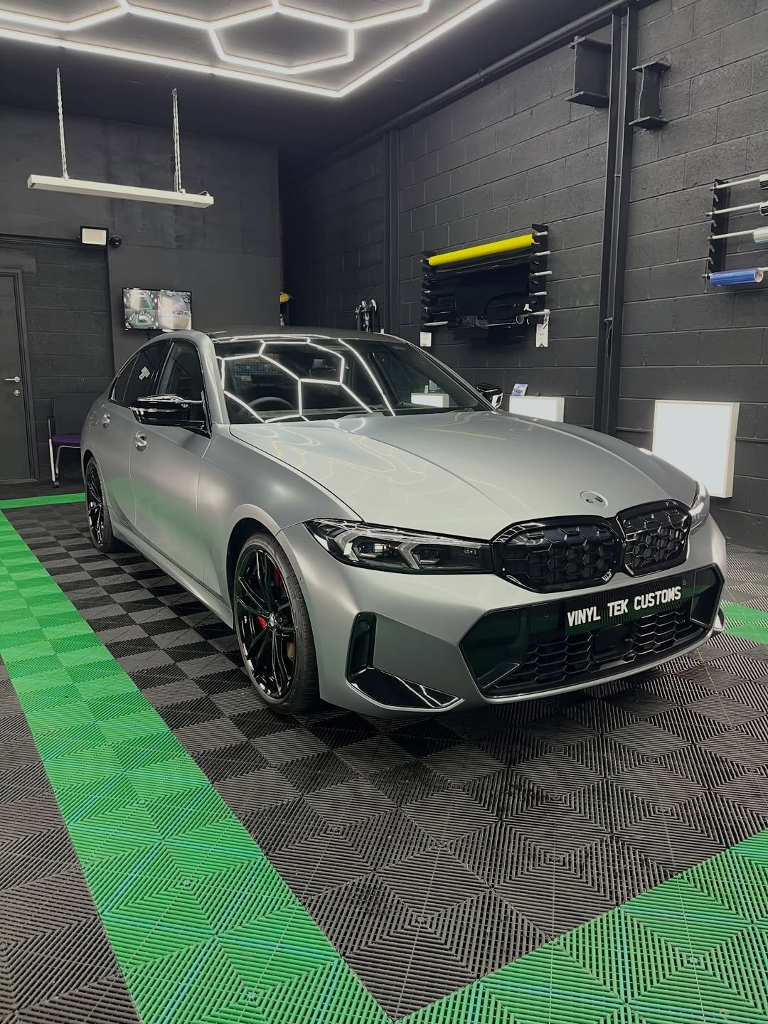 BMW 340 in for front-end Matte paint protection film in Leeds